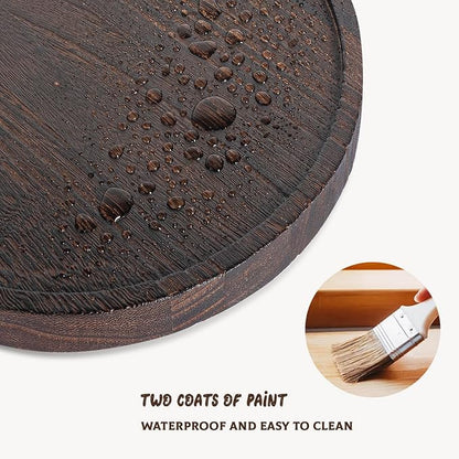 Wood Lazy Susan Organizer Kitchen Turntable - Image 5