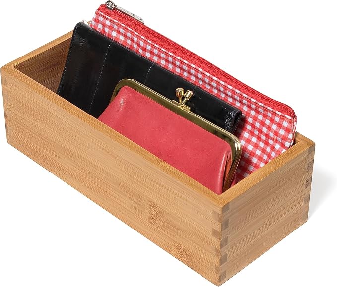 Lipper International Bamboo Wood Utensil Holder Storage Box - Image 9