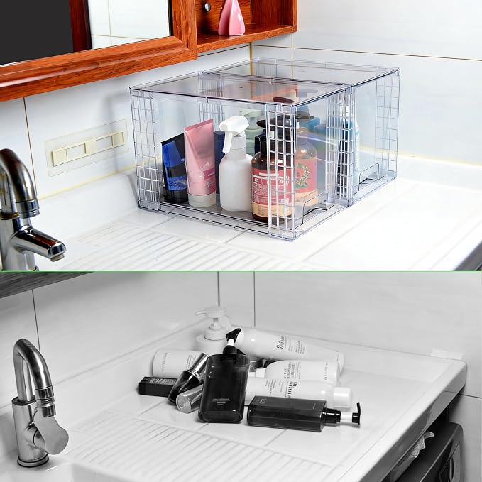 High Clear Stackable Storage Drawers, High-strength Plastic Organizer Bins - Image 9
