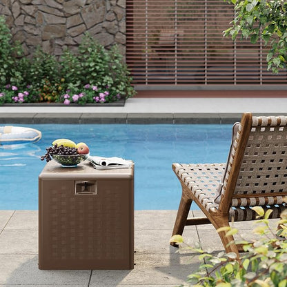 28 Gallon Outdoor Storage Box, Large Resin Deck Box - Image 6