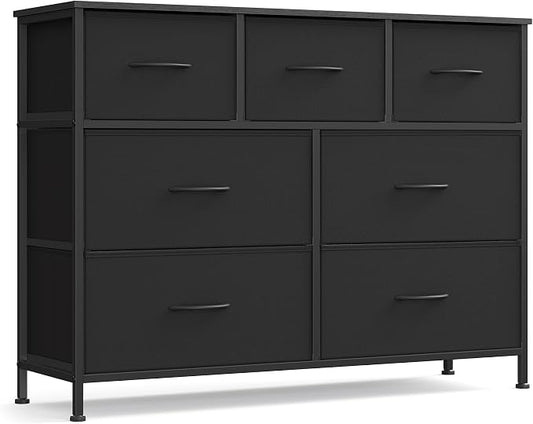 SONGMICS Dresser for Bedroom, Chest of Drawers, TV Stand, 7 Non-Woven Fabric by SONGMICSbySONGMICSHOME