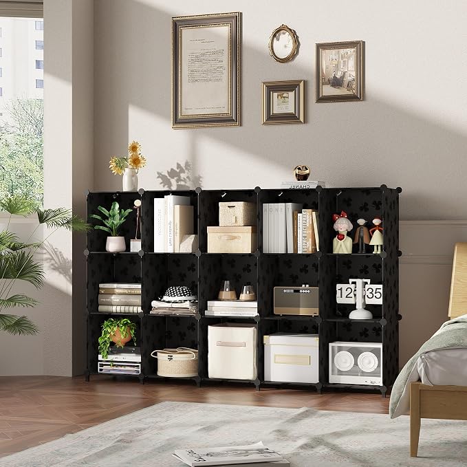 UNKU Cube Storage Organizer, 16 Cube Closet Organizer Storage Shelves, DIY - Image 2