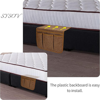 Bedside Caddy Bedside Storage Organizer Magazine Phone Tablet iPad Remote Holder - Image 4