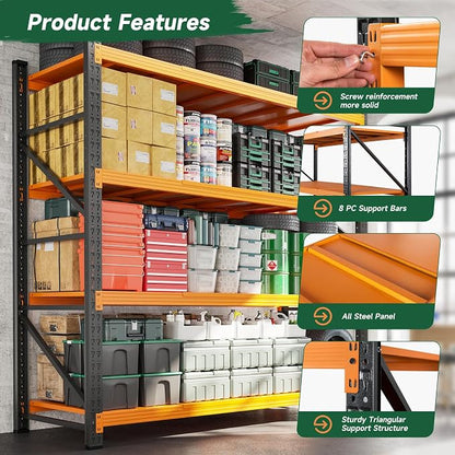 Letaya 6000LBS Heavy Duty Storage Shelves, 4 Tier Large Tall Industrial Shelving - Image 5