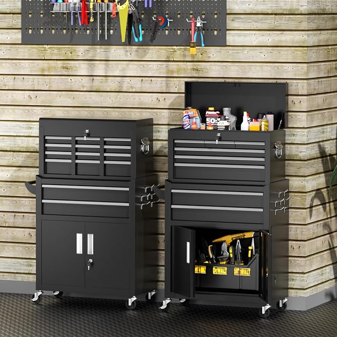 INTERGREAT 8-Drawers Rolling Tool Chest, Assembled Tool Chest - Image 2