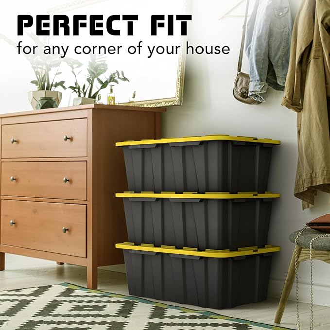 Lifetime Home 8 PACK of Medium 12 Gallon Plastic Storage Bin Tote Organizing - Image 6