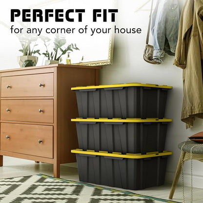 Lifetime Home 8 PACK of Medium 12 Gallon Plastic Storage Bin Tote Organizing - Image 6