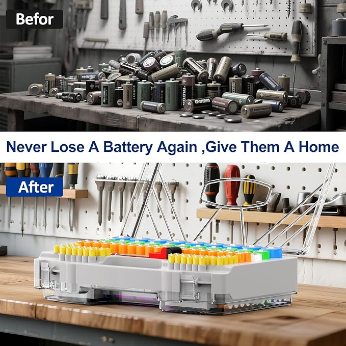 Battery Organizer Storage Holder Box Case - Image 4