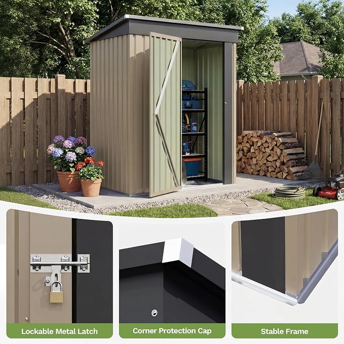 Patiowell 5x3 FT Outdoor Storage Shed - Image 4