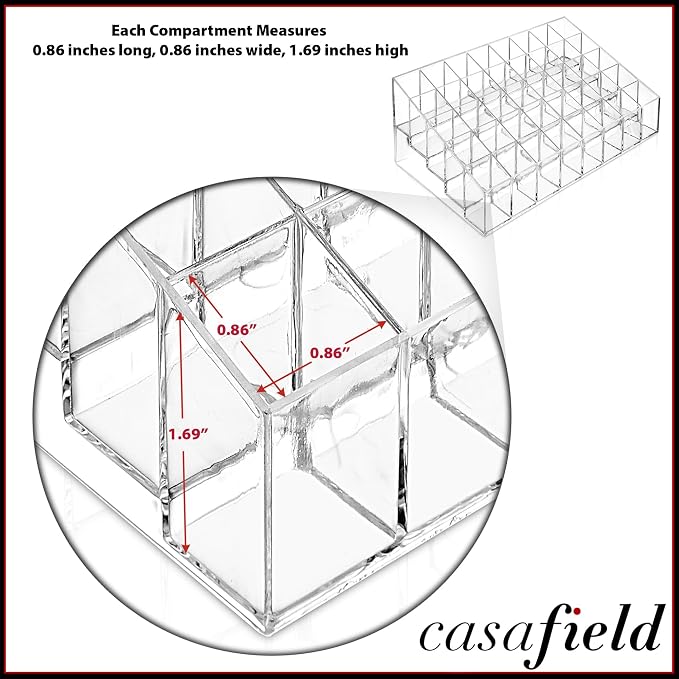 Casafield 40 Slot Acrylic Lipstick & Makeup Organizer - Image 4