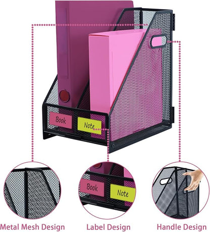 Desk Organizers, Metal Magazine File Holder - Image 3