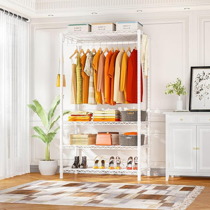 Ulif H4 Portable Closets, 4-Tier Metal Clothes Garment Rack - Image 2