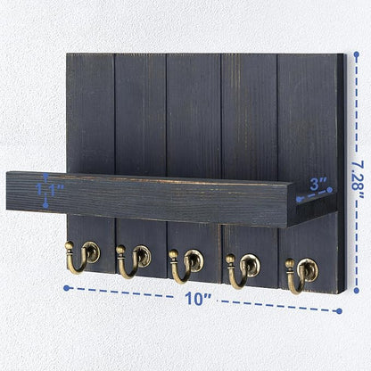 Rebee Vision Pine Wood Key Holder Wall Mount - Image 2