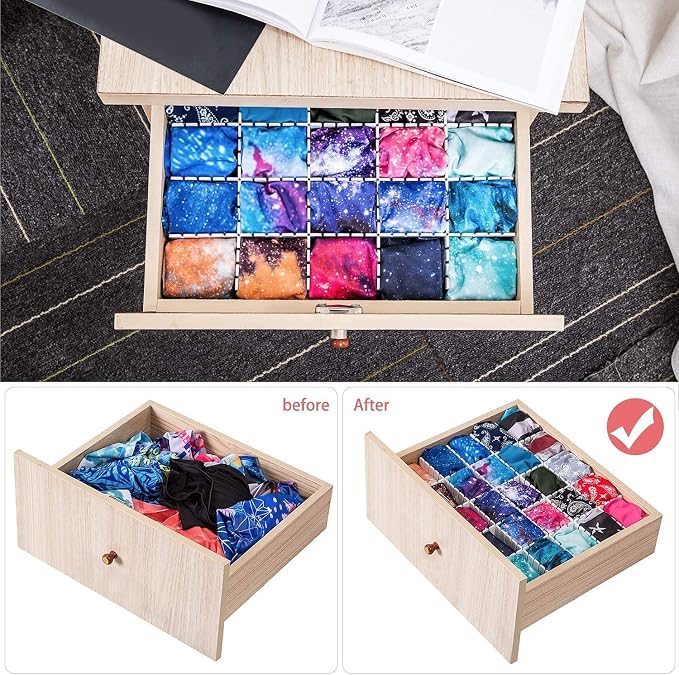 40Pcs Drawer Dividers, Adjustable Drawer Organizer - Image 4
