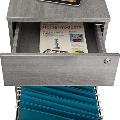 Techni Mobili Rolling Lock and Storage 2 Drawer Vertical Filing Cabinet - Image 8