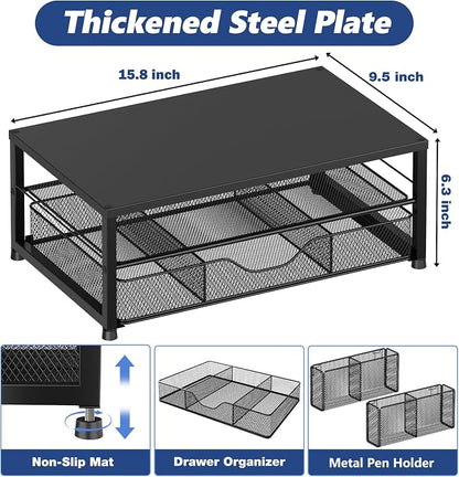 OPNICE Desk Organizer and Accessories, 2-Tier Computer Monitor Stand Riser - Image 7