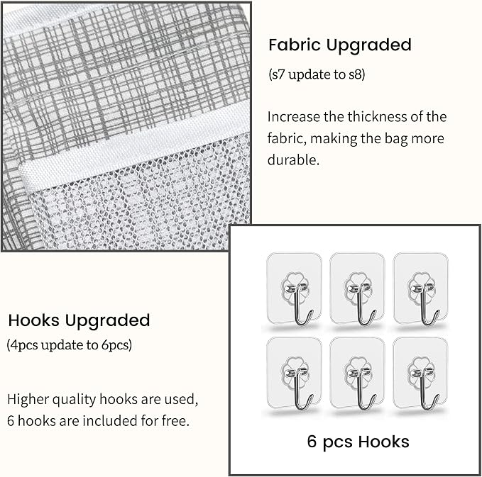 2pcs 3-pockets Large Wall Hanging Organizer Bag, Linen Fabric Door Hanging - Image 4