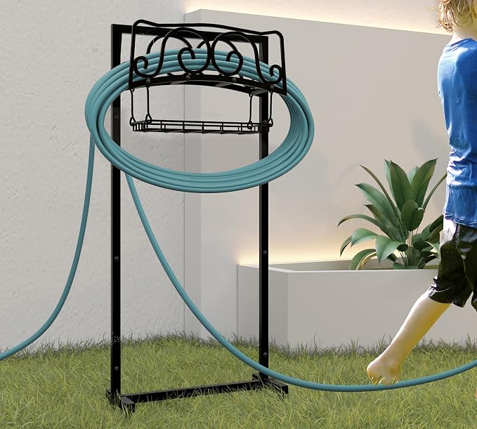 Kingson Water Hose Holder Freestanding, Garden Hose Holder Holds 150-Feet Hose - Image 6