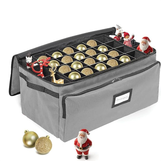 Premium Christmas Ornament Storage Box – Holds up to 72-3” Ornaments + 6 Side by HOLDN%E2%80%99STORAGE