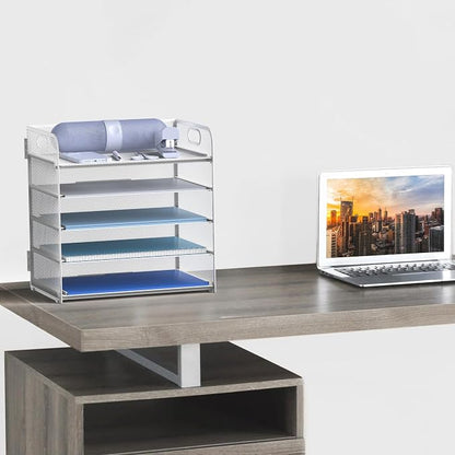 Letter Tray Paper Organizer 5-Tier Desk Organizer File Organizer Paper Holder - Image 6