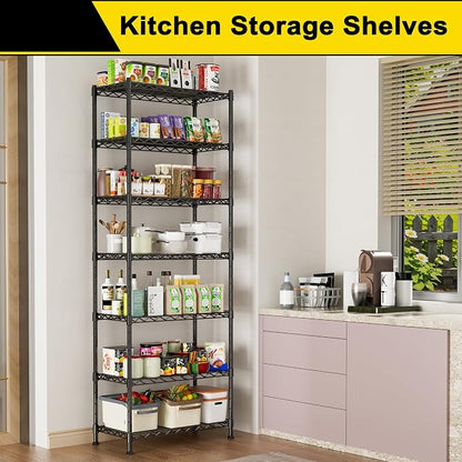 GIOTORENT 7-Wire Garage Shelving Storage Shelves, Kitchen Storage Adjustable - Image 3