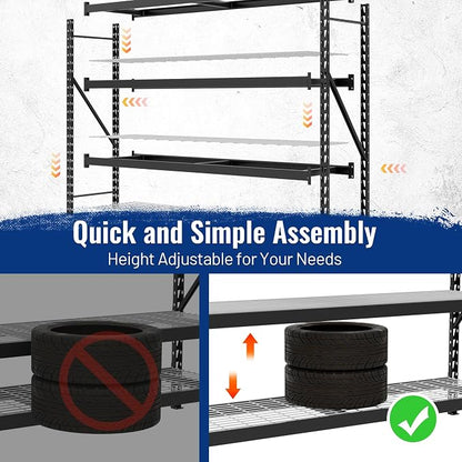 WORKPRO 8000LBS Storage Shelves, Heavy-Duty Metal Shelving Unit, Adjustable - Image 6