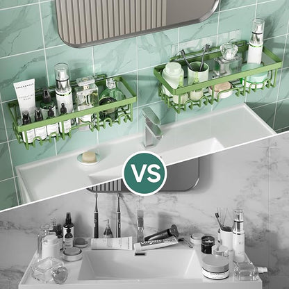 Veken Rustproof & Waterproof Shower Caddy 6-Pack, No Drilling Adhesive Shelves - Image 5