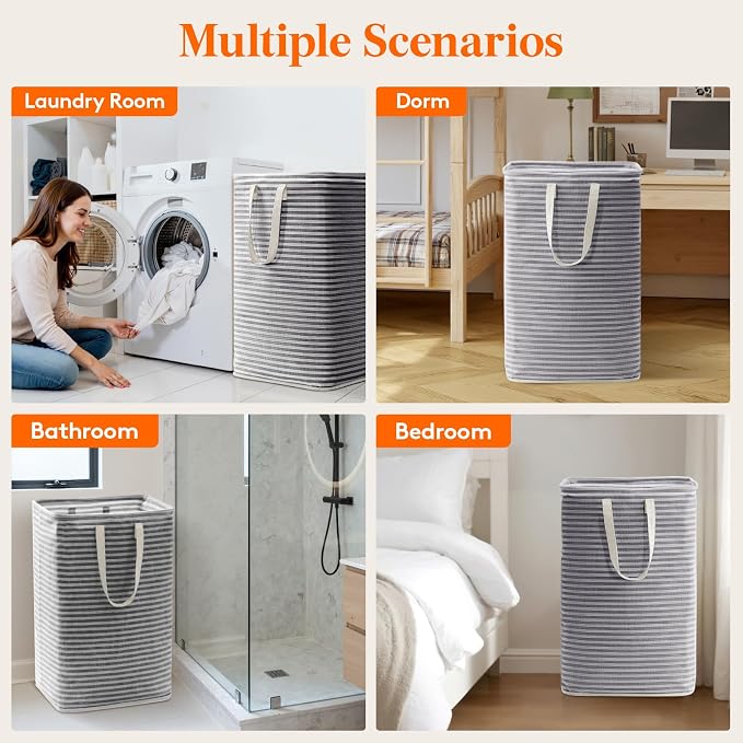 Lifewit 75L Large Collapsible Laundry Hamper, Tall Foldable Dirty Clothes - Image 8