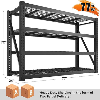 Bepatio 8000LBS Garage Shelving Heavy Duty, Metal Shelving Unit, Industrial - Image 2