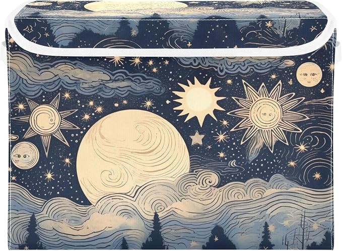 Stars and Moon Storage Bins by LLCxigua