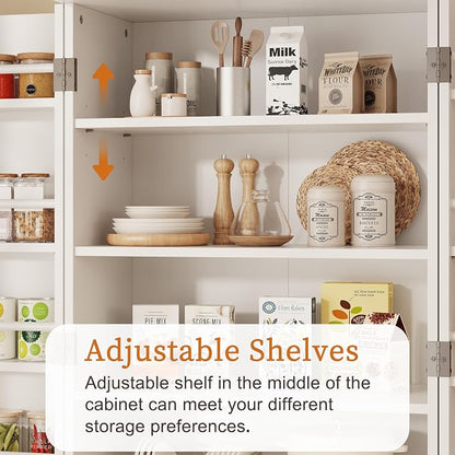 Saudism Pantry Cabinet, Large Cupboard - Image 6