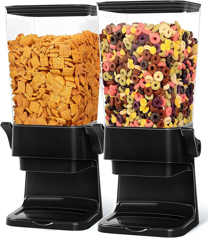 Cereal Dispenser Countertop 2pcs, 5.5L Cereal Containers Storage Dispenser - Image 8