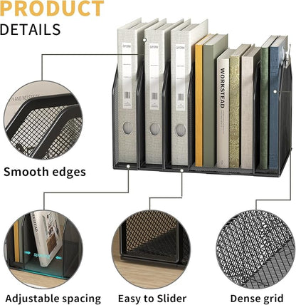 Metal 7-Section File Folder Organizer - Image 3