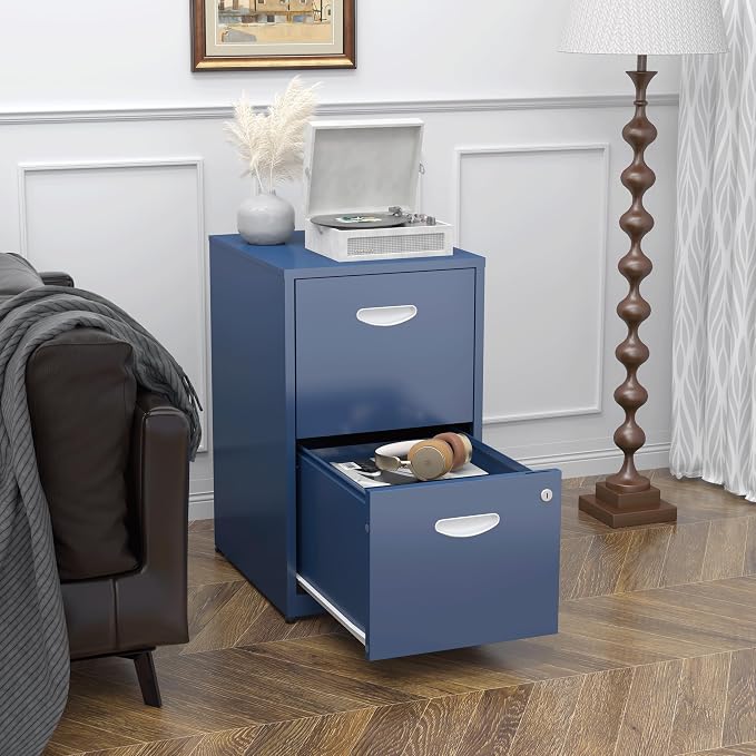 2 Drawer File Cabinet, Metal Two Drawer Vertical File Cabinets - Image 2