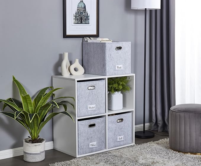DECOMOMO Felt Storage Bins, 11 inch Cube Storage Bin - Image 2