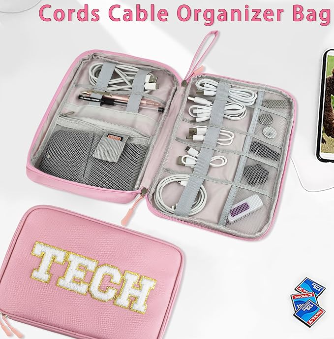 COSHAYSOO Electronics Bag Case Cable Cords Organizer Travel Essentials - Image 3