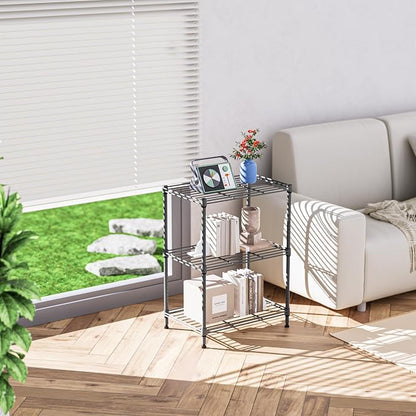 IZEUK 3 Tier Shelf, Heavy Duty Steel Wire Shelving Unit - Image 2