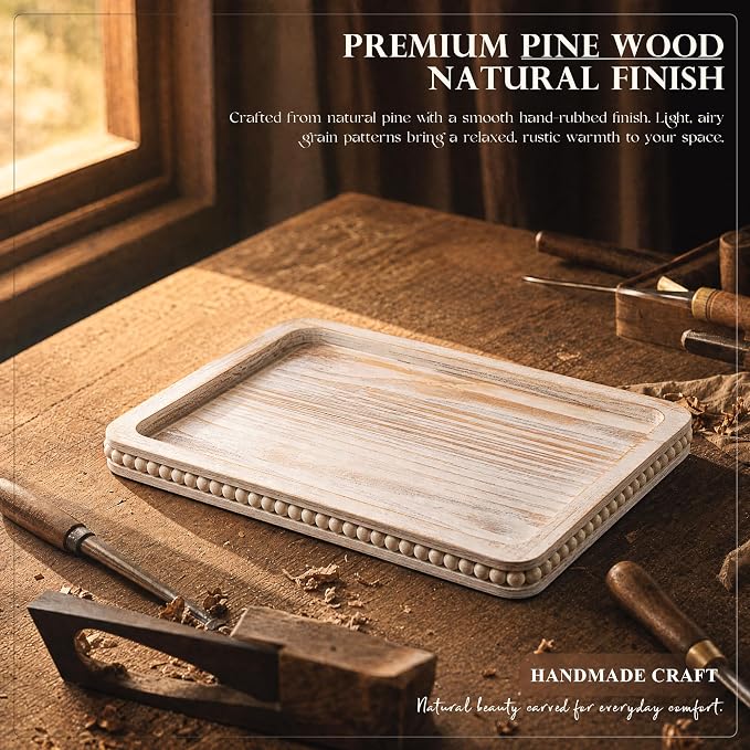 EOSAHR Pine Wood Couch Tray - Image 6