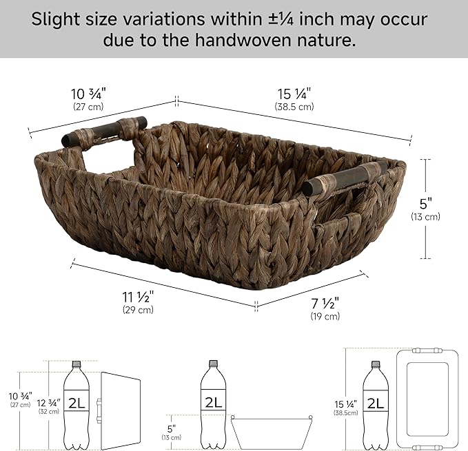 StorageWorks Wicker Baskets for Organizing, Woven Basket - Image 2