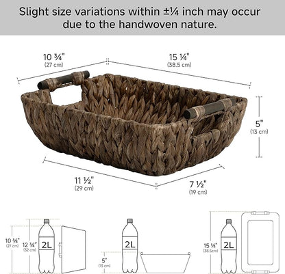 StorageWorks Wicker Baskets for Organizing, Woven Basket - Image 2