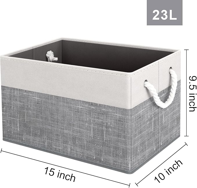 Fab totes Storage Bins 3-Pack, Foldable Storage Baskets - Image 3