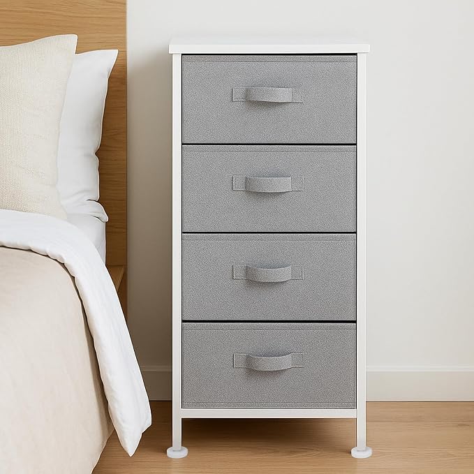 Amazon Basics Fabric 4-Drawer Storage Organizer Unit by AmazonBasics