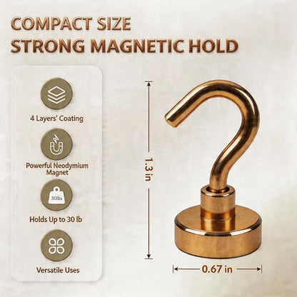 Neosmuk Magnetic Hooks, Heavy Duty 30lb+ Strong Magnet Hook - Image 5