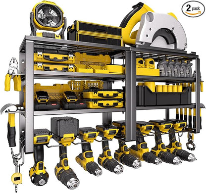 Spampur Power Tool Organizer Wall Mount | 4 Layers, Heavy Duty, Garage Storage by Spampur