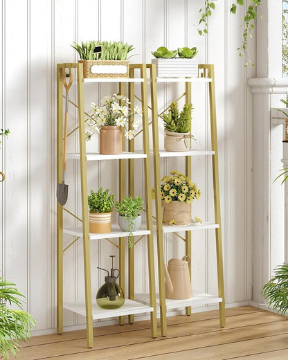 Hzuaneri Ladder Shelf, Freestanding Corner Storage Shelf | Bookcase - Image 8