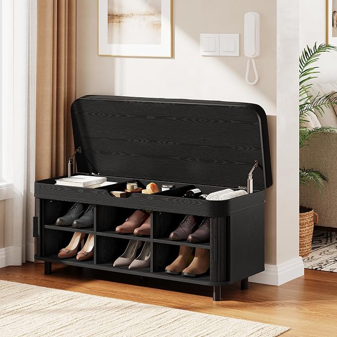 ONBRILL 43.3" Shoe Storage Bench - Image 8