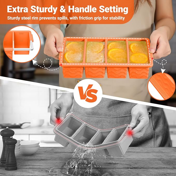 Silicone Freezer Trays with Lid - Image 4