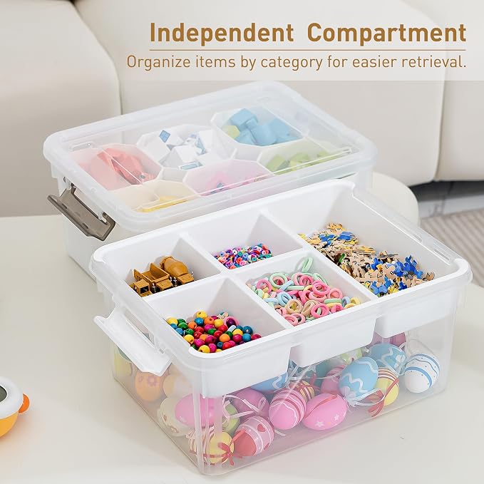 Citylife 17 QT Plastic Storage Bins Clear Storage Box - Image 5