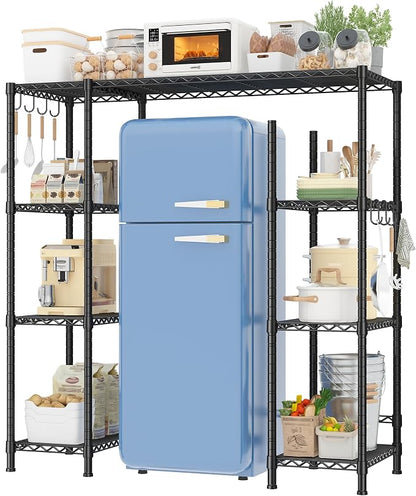 REIBII Mini Fridge Shelf with Storage, 4-Tier Adjustable Shelves, 665 lbs | by REIBII