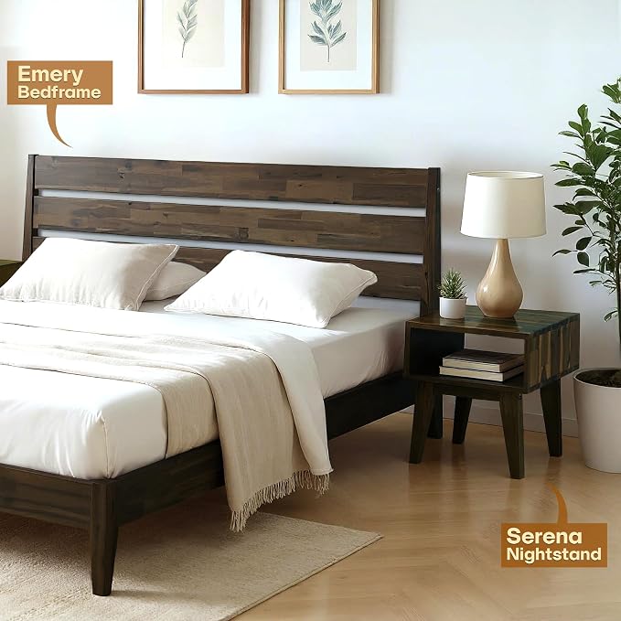 Acacia Serena Nightstand Solid Wood Nightstand - Image 3